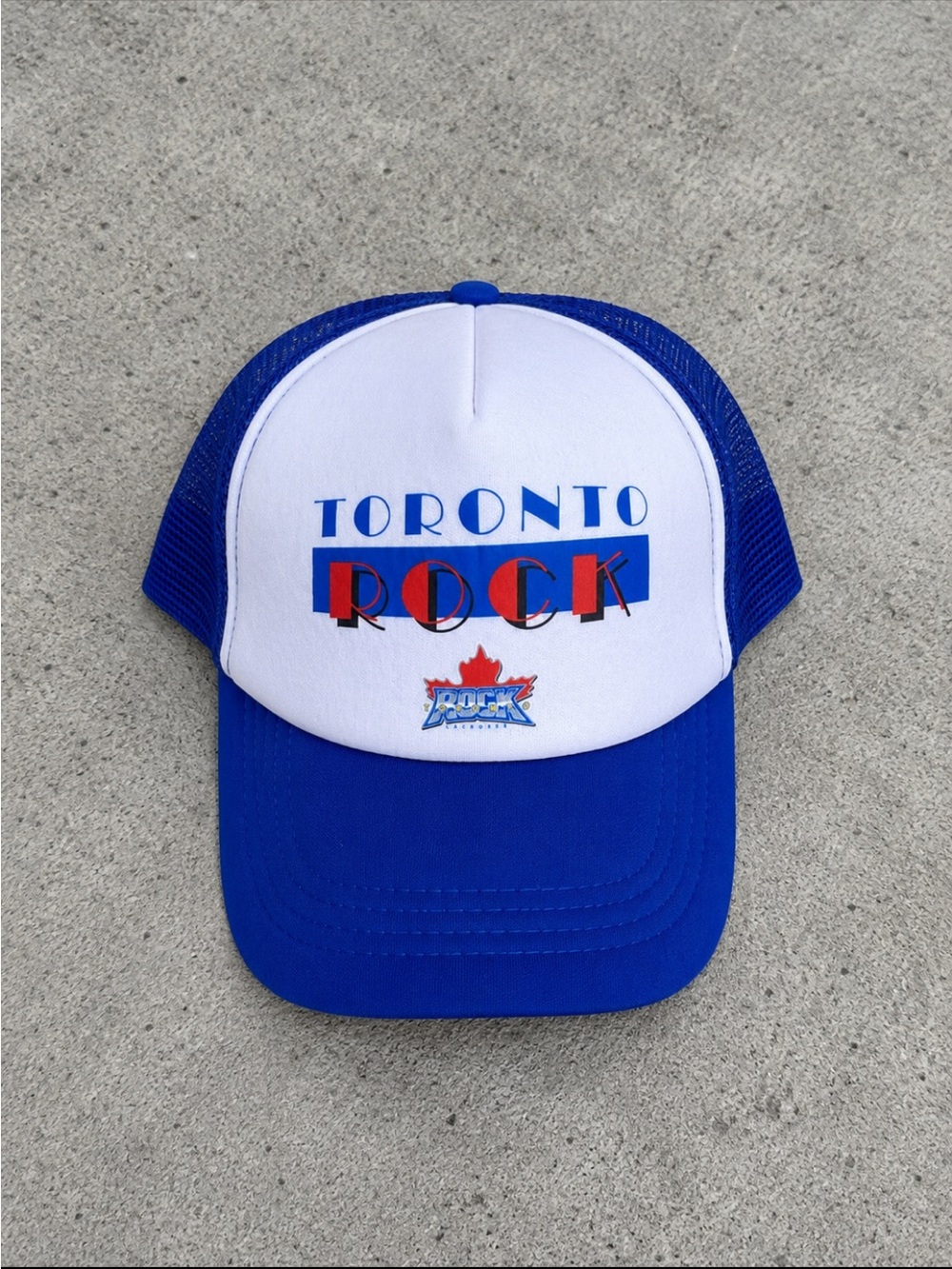 Toronto Rock Lacrosse Trucker Hat Blue White Snapback Mesh Adjustable Cap